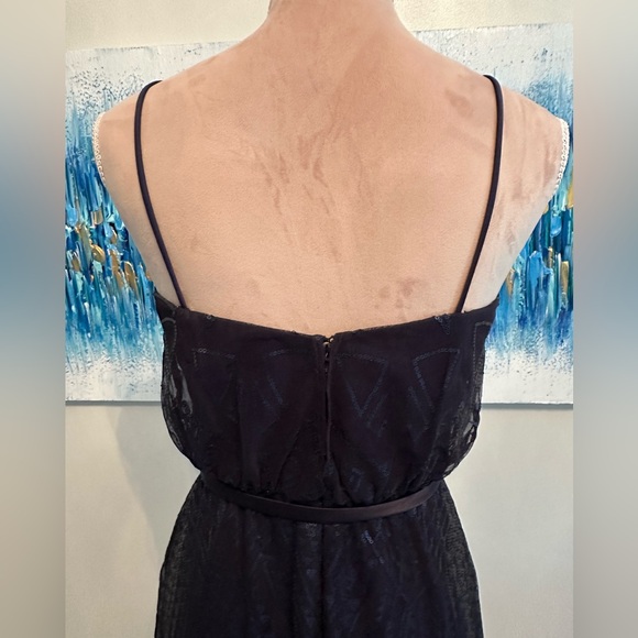 Navy Sequin and lace gown - Picture 3 of 11